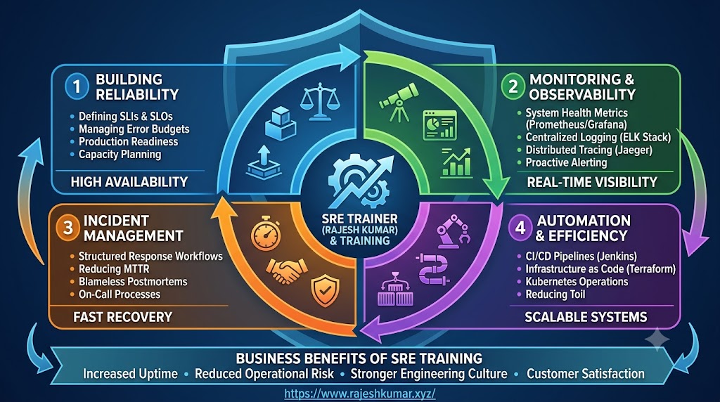 SRE Trainer for Reliability, Monitoring, and Incident Management Skills