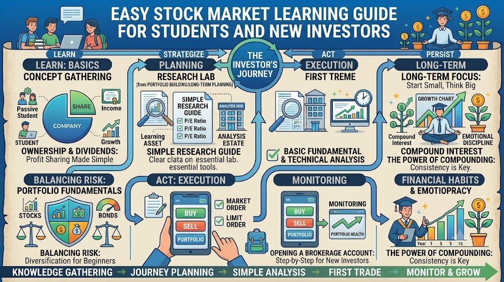 Easy Stock Market Learning Guide for Students and New Investors