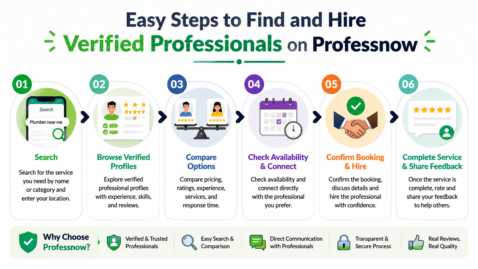 Easy Steps to Find and Hire Verified Professionals on Professnow